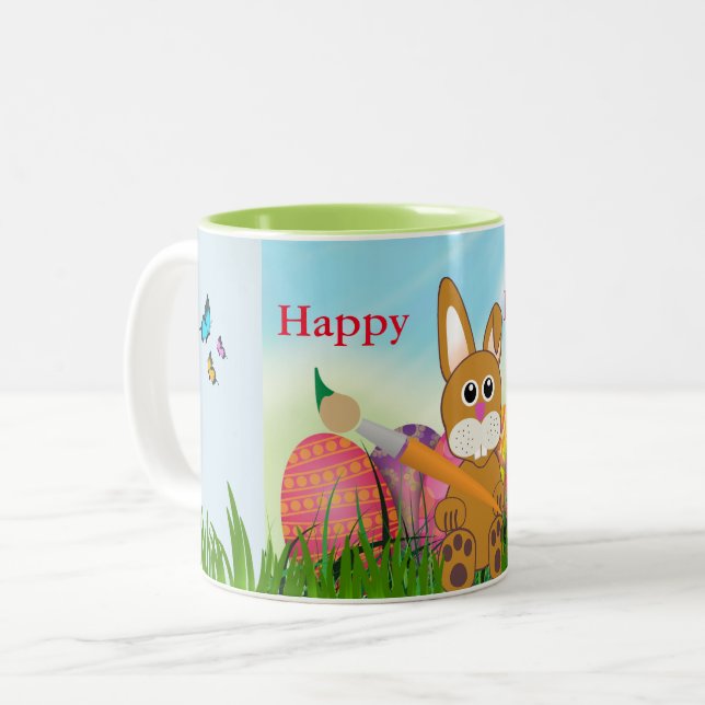 Cute Easter Bunny Holiday Keepsake  Mug (Front Left)