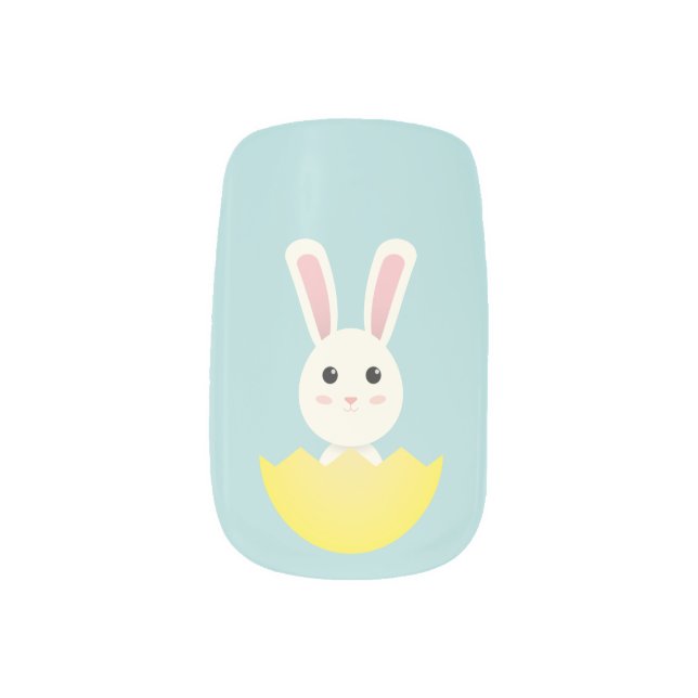 Cute Easter Bunny I Minx Nail Wraps (Left Thumb)