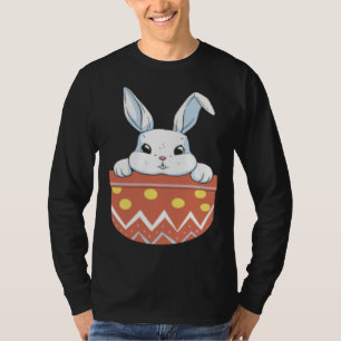 Cute Easter Bunny in a Pocket Bunny Kids Boys Gir T-Shirt