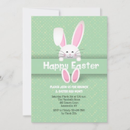 Cute Easter Bunny Invitation