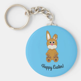 Cute Easter Bunny Keychain