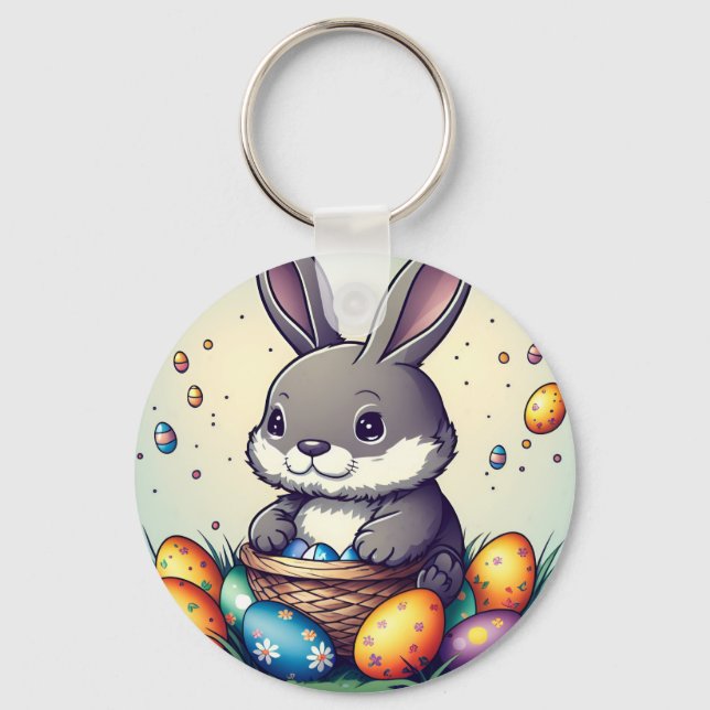 Cute Easter Bunny Keychain (Front)