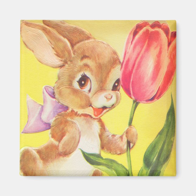 Cute Easter Bunny Magnet (Front)