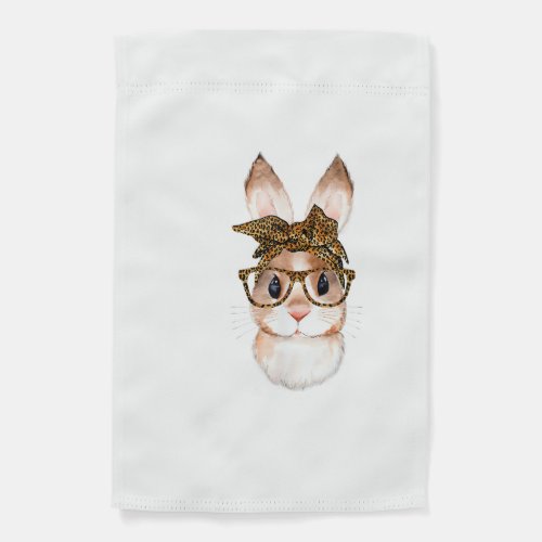 Cute Easter Bunny Mom Easter Leopard Year of The R Garden Flag