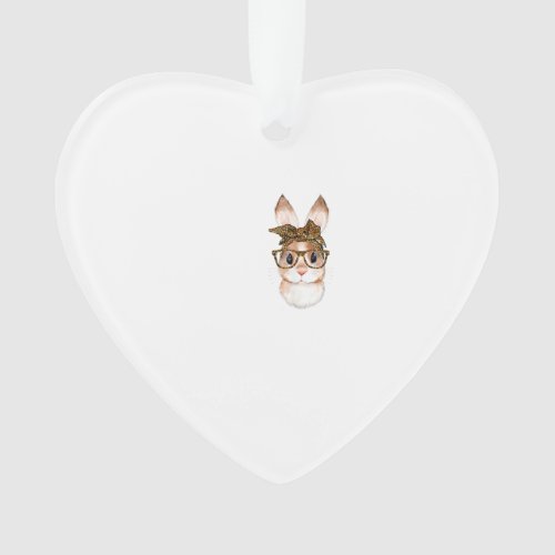 Cute Easter Bunny Mom Easter Leopard Year of The R Ornament