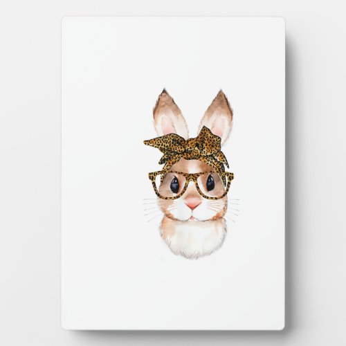 Cute Easter Bunny Mom Easter Leopard Year of The R Plaque