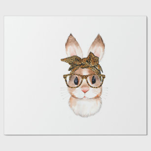 Cute Easter Bunny Mom Easter Leopard Year of The R Wrapping Paper