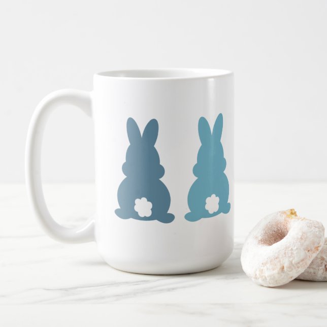 cute Easter bunny monogram Mug (With Donut)