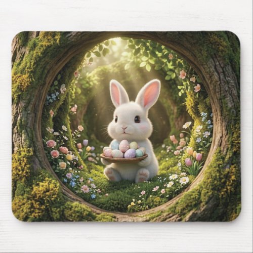 Cute Easter Bunny Mouse Pad