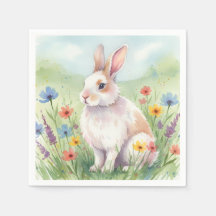 Cute Easter Bunny napkins cocktail
