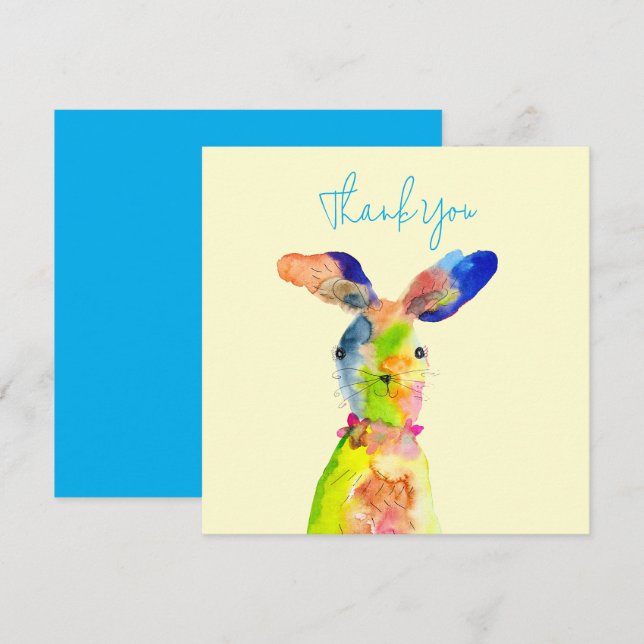 Cute Easter bunny  Note Card (Front/Back)