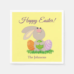 Cute Easter Bunny Paper Party Paper Napkins