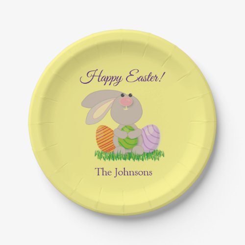 Cute Easter Bunny Paper Party Paper Plates