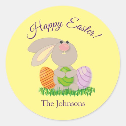 Cute Easter Bunny Paper Party Stickers Seals