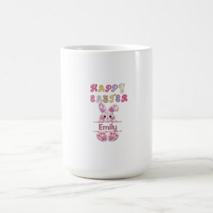 Cute Easter Bunny Pastel Color Personalized Mug