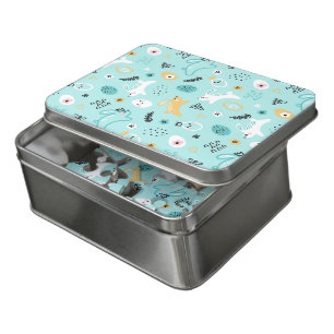 Cute Easter Bunny Pattern Kawaii Rabbits Eggs Jigsaw Puzzle