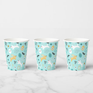 Cute Easter Bunny Pattern Kawaii Rabbits Eggs  Paper Cups