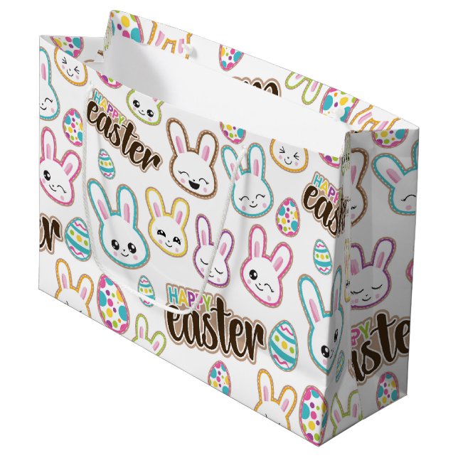 Cute Easter Bunny pattern party bag (Front Angled)
