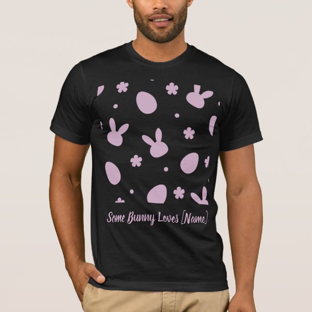 Cute Easter Bunny Pattern Shirt – Pastel Bunny & E (Front)
