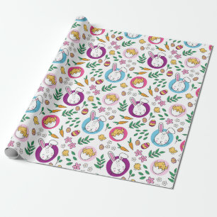 Cute Easter Bunny Pattern Wrapping Paper