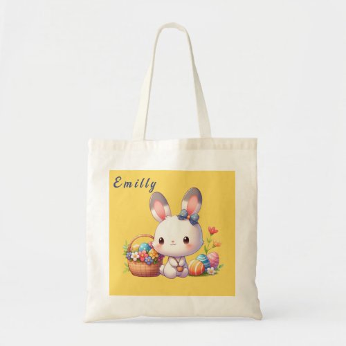 Cute Easter bunny personalized Tote Bag