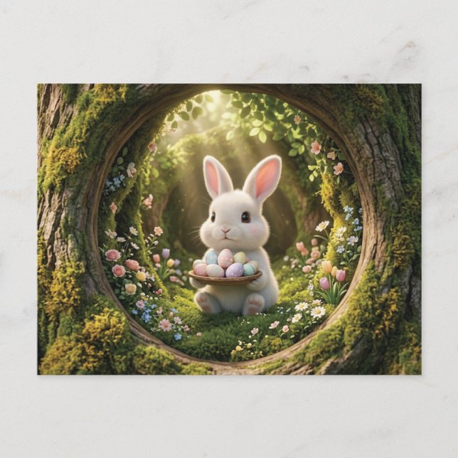 Cute Easter Bunny Postcard (Front)