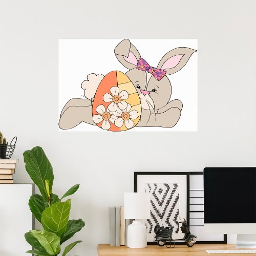 Cute Easter Bunny Poster