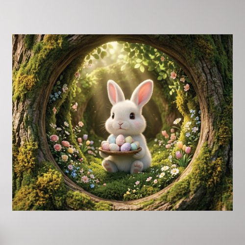 Cute Easter Bunny Poster