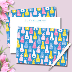 Cute Easter Bunny Rabbit Note Card