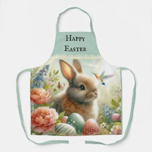 Cute Easter Bunny  Rabbit  Vintage Apron