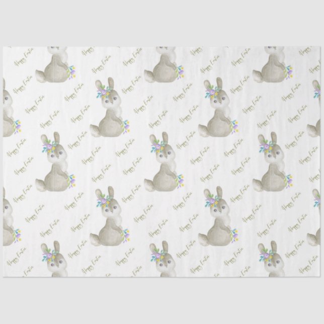 Cute Easter Bunny Series Design 5 Tissue Paper (Front)