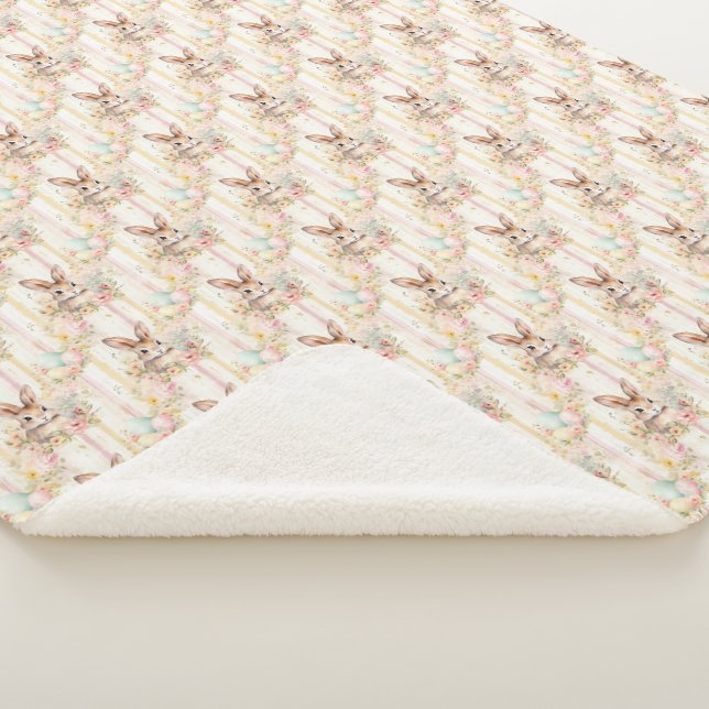 Cute Easter Bunny Sherpa Blanket (3/4)