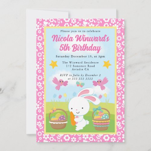 Cute Easter Bunny Spring Kids Birthday 