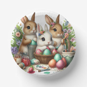 Cute, Easter Bunny/Spring paint party Paper Bowls
