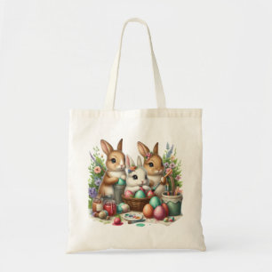 Cute, Easter Bunny/Spring paint party Tote Bag