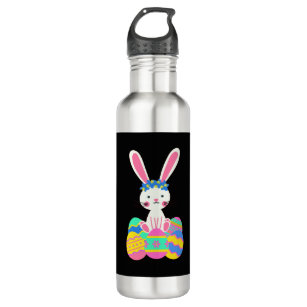 Cute Easter Bunny Stainless Steel Water Bottle