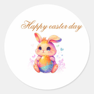 Cute Easter Bunny Sticker – Kawaii Pastel Bunny La