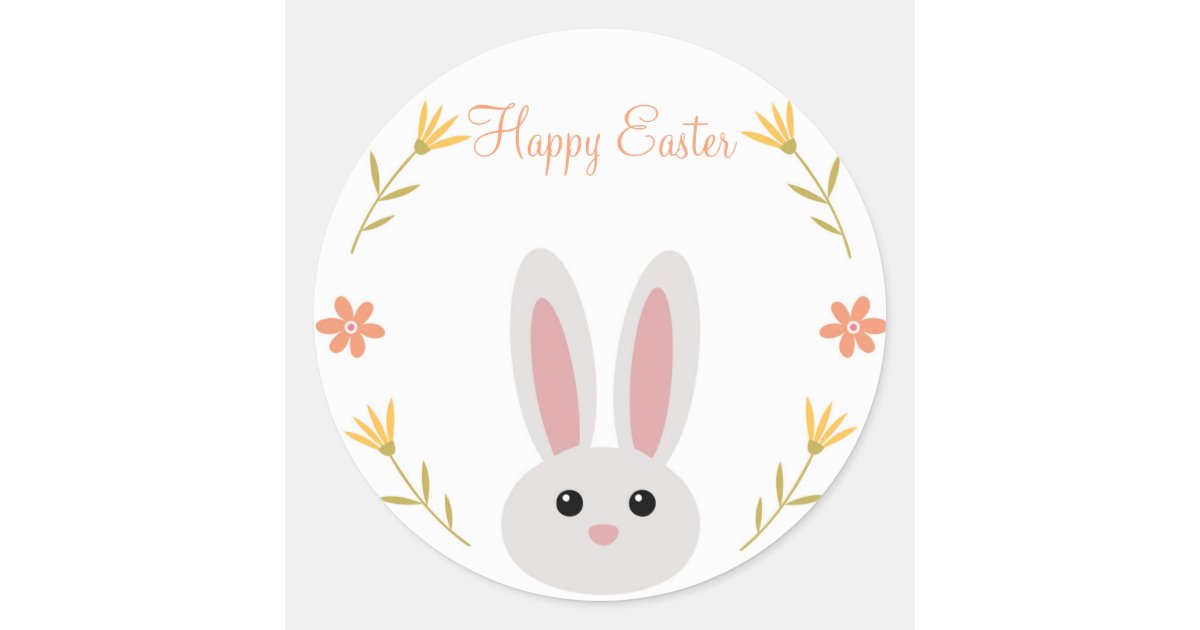 Cute Easter Bunny Stickers Zazzle
