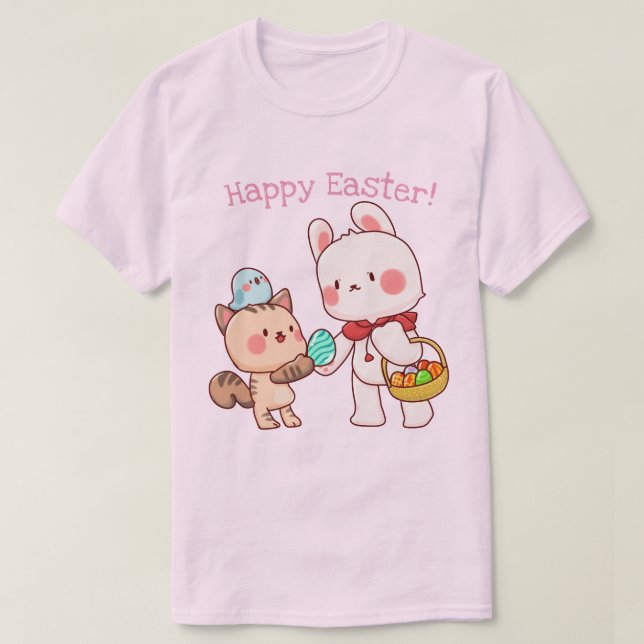 Cute Easter Bunny T-Shirt (Design Front)