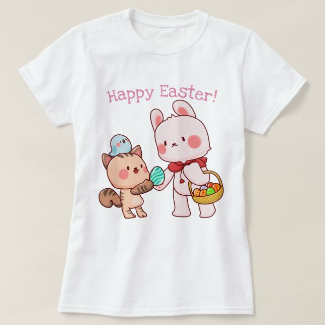 Cute Easter Bunny T-Shirt (Design Front)