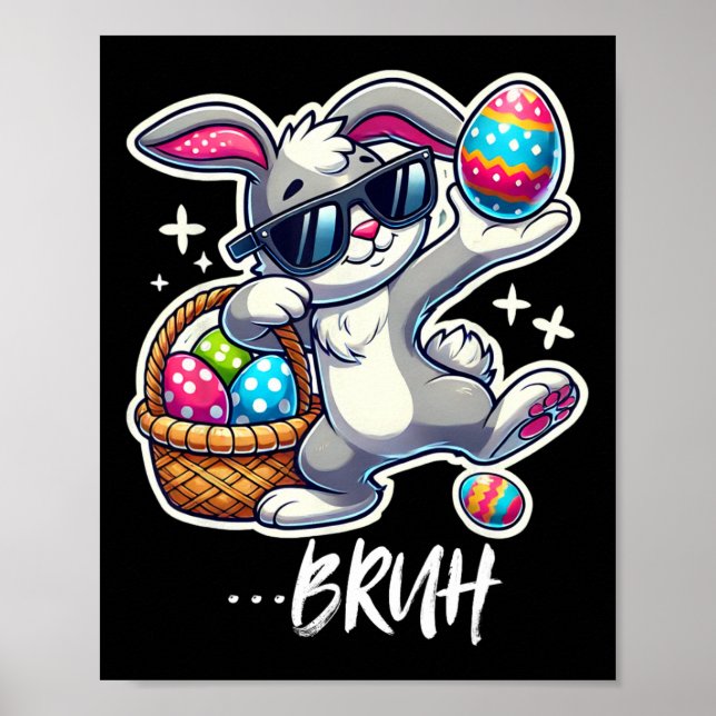Cute Easter Bunny Tee Adorable Rabbit Shirt For Bo Poster (Front)