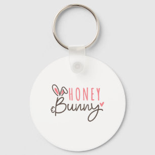 Cute Easter Bunny Vintage Happy Easter Honey Bunny Keychain