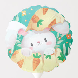 Cute Easter Bunny Watercolor Balloon