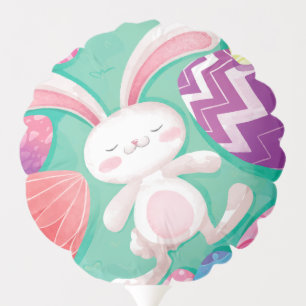 Cute Easter Bunny Watercolor Balloon
