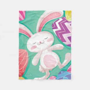 Cute Easter Bunny Watercolor   Fleece Blanket