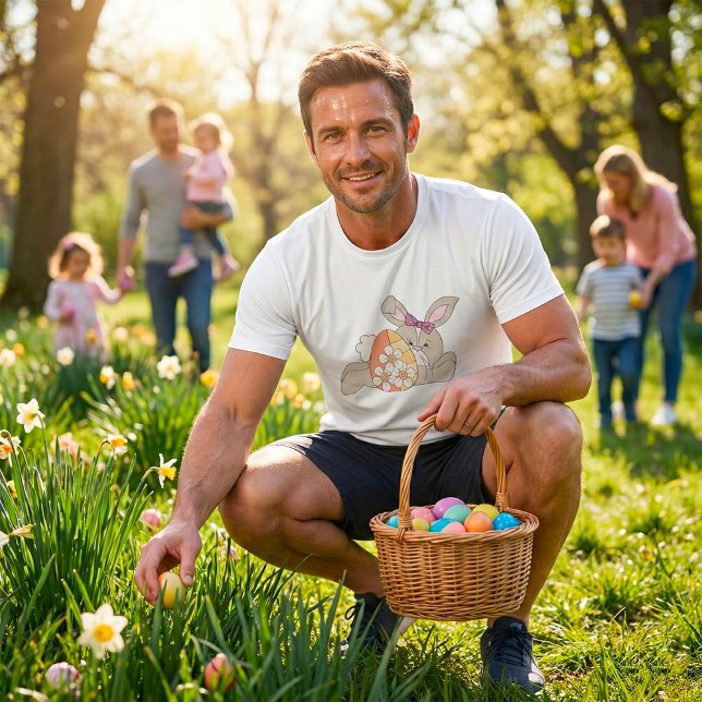 Cute Easter Bunny with Floral Egg T-Shirt (Creator Uploaded)