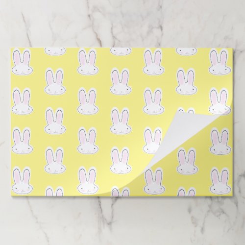 Cute Easter Bunny yellow party paper Placemat