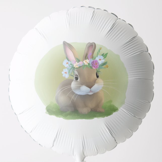 Cute Easter Bunnyfor a positive mood    Balloon (Front)
