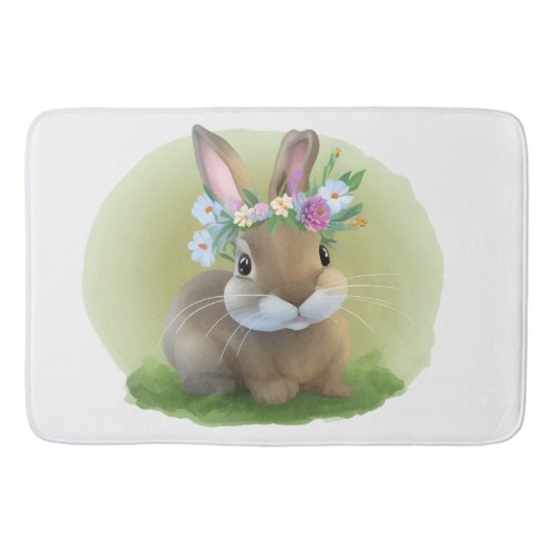 Cute Easter Bunnyfor a positive mood   Bath Mat