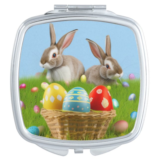 Cute Easter Bunnyfor a positive mood   Compact Mirror (Front)